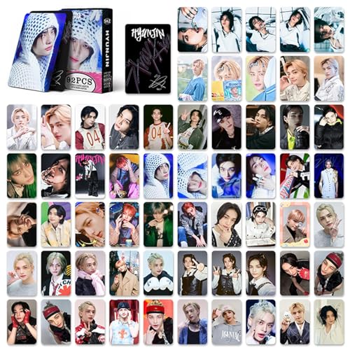 KPOPBP Stray Kids Photocards 60 PCS SKZ Rock Star Album Photo Cards with 32 PCS Stickers Kpop Gift Lomo Cards Merch for SKZ Boys and Girls(Hyunjin) - Image 3