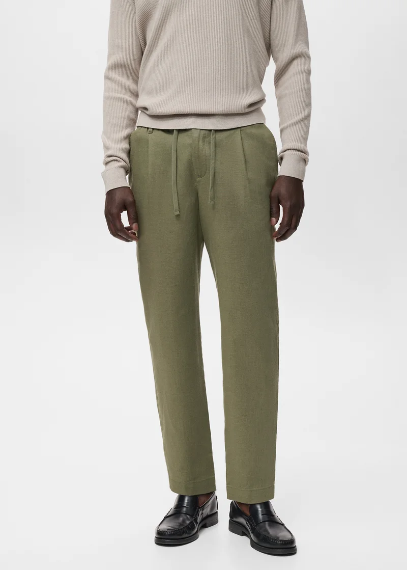 Mango Man Slim-fit trousers with drawstring