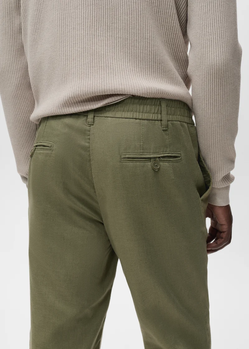 Mango Man Slim-fit trousers with drawstring