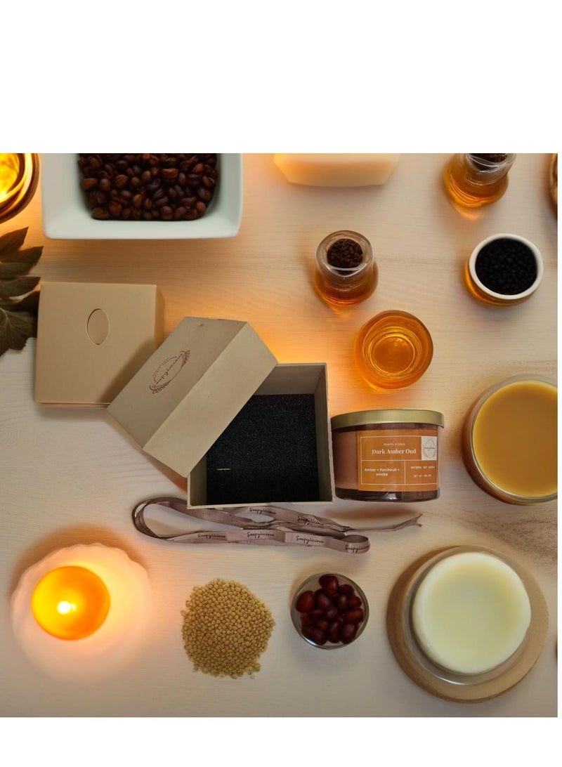 Soapylicious Soy wax candle - Juniper, oakmoss, fir and cedarwood  300g, Premium Gift-Ready Box Completely natural and Handmade for home and offices, non toxic, Vegan, eco-friendly - Image 4