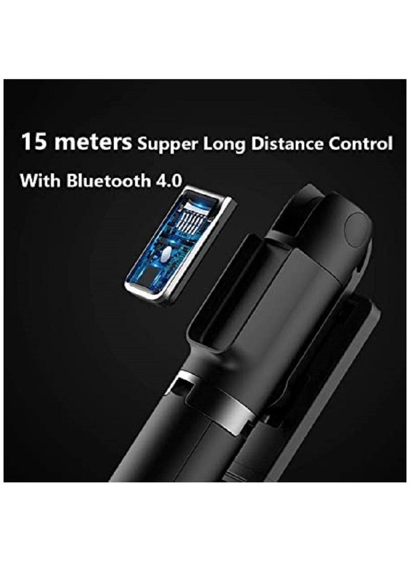 PI Controls Europe - Selfie Stick, 3 in 1 Extendable Selfie Stick Tripod with Detachable Bluetooth Wireless Remote Phone Holder for iPhone Xs/iPhone 8/iPhone 11/11pro, Galaxy S10/S9 Plus/S8/Note8, LG (Black) - Image 1