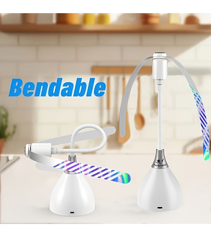 White Fly Repellent Fan For Tables With Soft Blades Portable For Home Picnic BBQ Party - Image 2