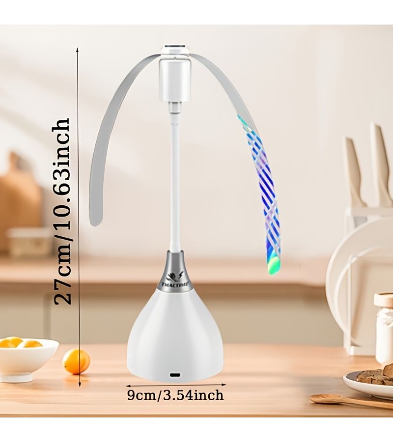 White Fly Repellent Fan For Tables With Soft Blades Portable For Home Picnic BBQ Party - Image 3