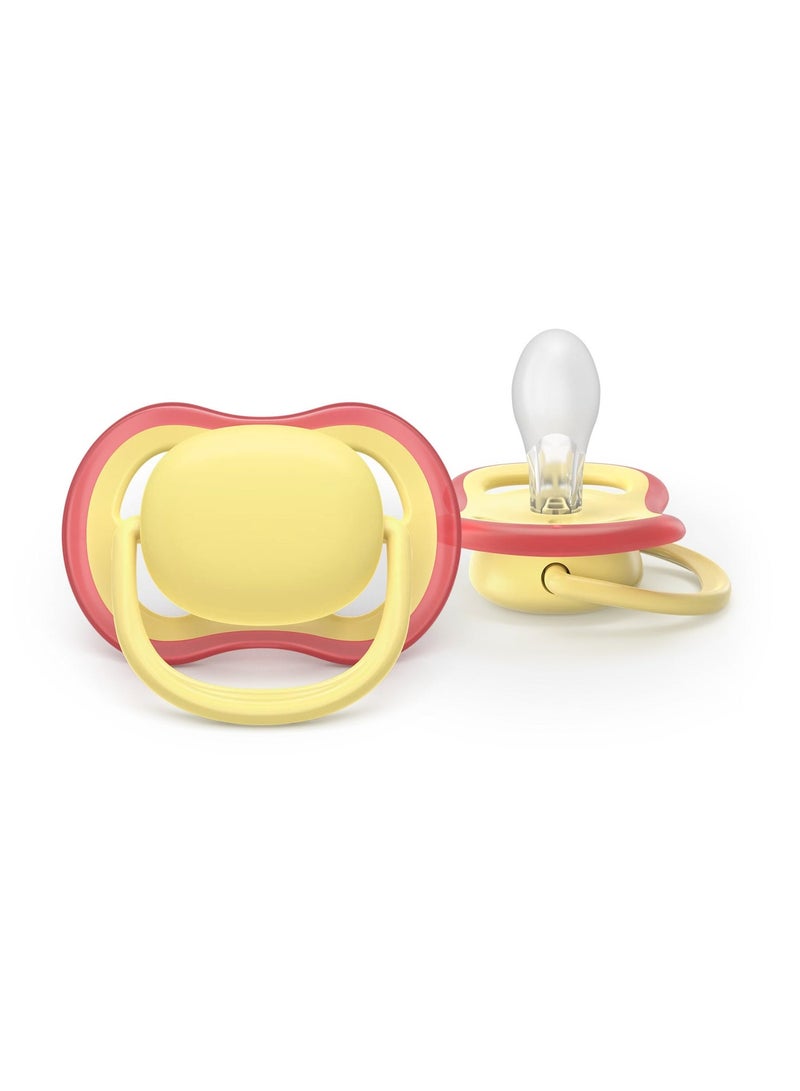 Philips Avent Ultra Air 2 Soothers 0-6 Months - Colour: Yellow and Mauve - Image 2
