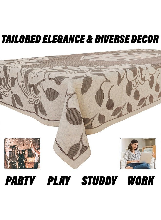 Kuber Industries Dining Table Cover | Net Table Cloth Cover | 6 Seater Table Cloth | Flower Table Cover | Table Protector | Table Cover for Dining Table | 60x90 Inch | S21 | Maroon - Image 4