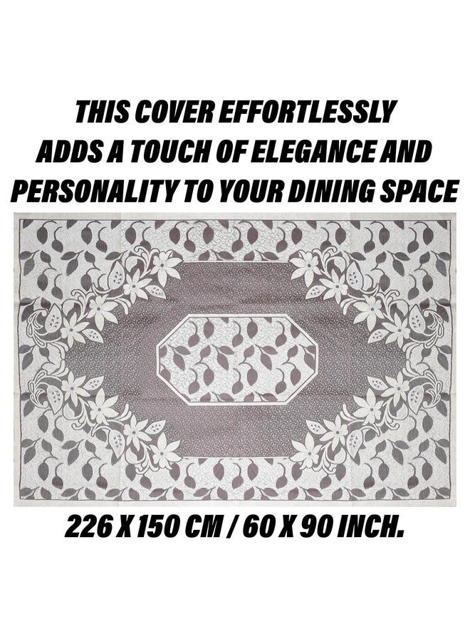 Kuber Industries Dining Table Cover | Net Table Cloth Cover | 6 Seater Table Cloth | Flower Table Cover | Table Protector | Table Cover for Dining Table | 60x90 Inch | S21 | Maroon - Image 3