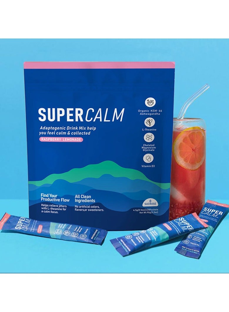 Wins Town Supercalm Powdered Drink,Raspberry Powder, 20 pieces per bag - Image 2