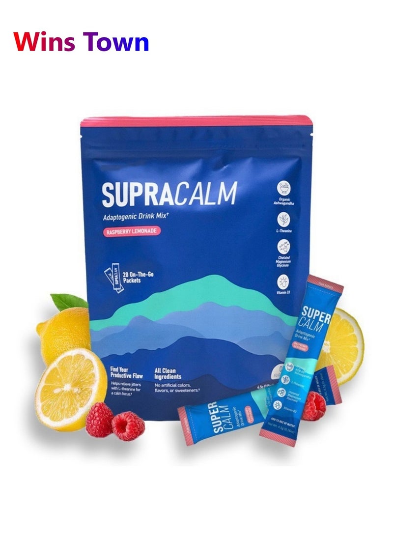 Wins Town Supercalm Powdered Drink,Raspberry Powder, 20 pieces per bag - Image 1