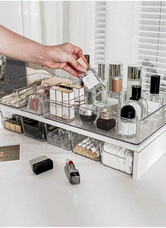 10-Piece Simple Clear Cosmetic Organizer Box with Storage Compartments for Cosmetics, Eyeshadow, Lipstick, Makeup Brushes, Perfume - pzsku/Z44E957D16D9B5D6A08C6Z/45/_/1736410355/123cf3d7-69c5-47e6-b484-6bfa1c355579