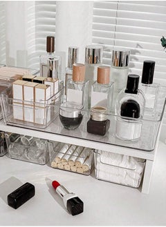 10-Piece Simple Clear Cosmetic Organizer Box with Storage Compartments for Cosmetics, Eyeshadow, Lipstick, Makeup Brushes, Perfume - pzsku/Z44E957D16D9B5D6A08C6Z/45/_/1736410356/72954f94-548d-41d3-8a49-cb3cf8c2f74a