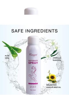 KINGYES Silky Beauty Spray 150ml, Fast and Painless Hair Removal Foam for Legs, Arms, Chest and Back Skin Care for Men and Women  - Image 2