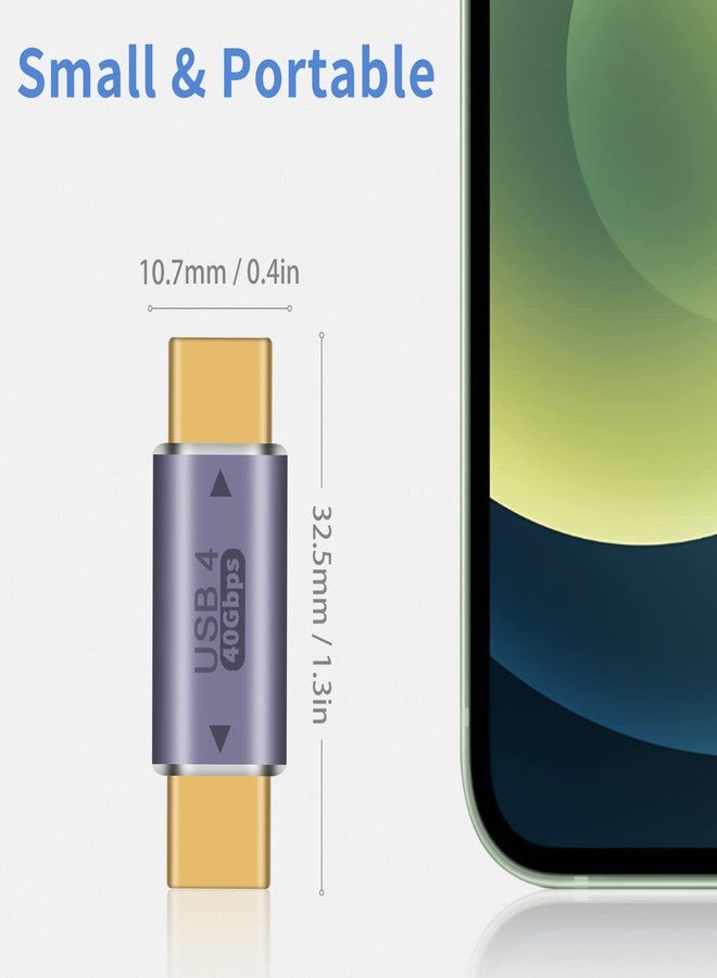 دوتك محول Duttek USB-C ذكر إلى ذكر، بسرعة 40 جيجابت في الثانية، يدعم دقة 8K بمعدل 60 هرتز، شحن سريع 100 واط، من النوع C إلى النوع C، عبوة من قطعتين - Image 5