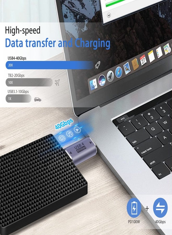 دوتك محول Duttek USB-C ذكر إلى ذكر، بسرعة 40 جيجابت في الثانية، يدعم دقة 8K بمعدل 60 هرتز، شحن سريع 100 واط، من النوع C إلى النوع C، عبوة من قطعتين - Image 2