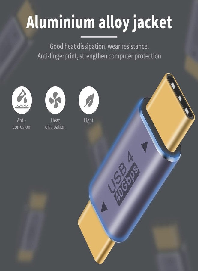 دوتك محول Duttek USB-C ذكر إلى ذكر، بسرعة 40 جيجابت في الثانية، يدعم دقة 8K بمعدل 60 هرتز، شحن سريع 100 واط، من النوع C إلى النوع C، عبوة من قطعتين - Image 4