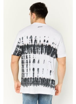 DIESEL Men Crew Neck Short Sleeves Graphic Print T-Shirt, White/Black  - Image 3