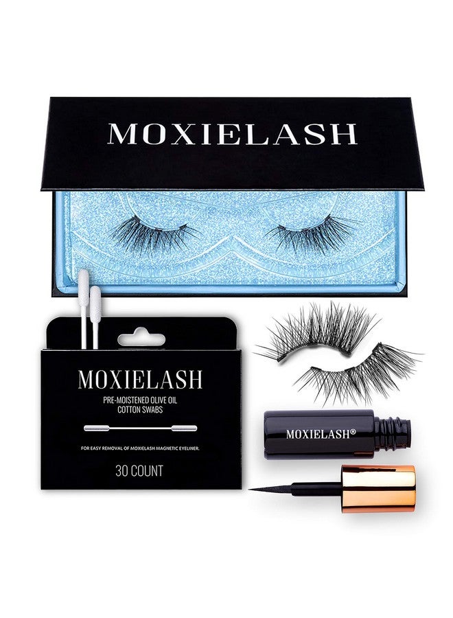 MoxieLash طقم رموش مغناطيسية مع كحل - حزمة للأطفال - رموش قصيرة طبيعية المظهر + كحل مغناطيسي + مسحات مزيل الكحل - مملوكة في الولايات المتحدة - بدون غراء - Image 2