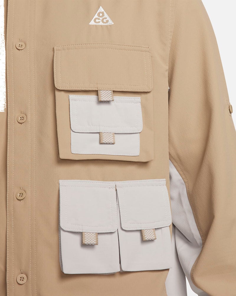 Nike x ACG Dri-FIT UV Devastation Trail Shirt Asia Sizing 'Khaki' - Image 2