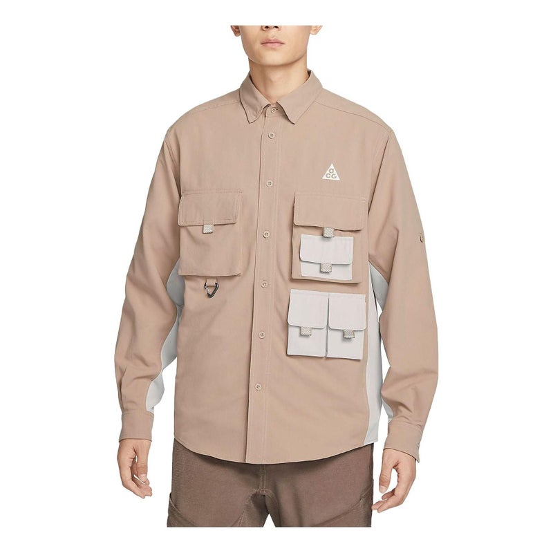 Nike x ACG Dri-FIT UV Devastation Trail Shirt Asia Sizing 'Khaki' - Image 1