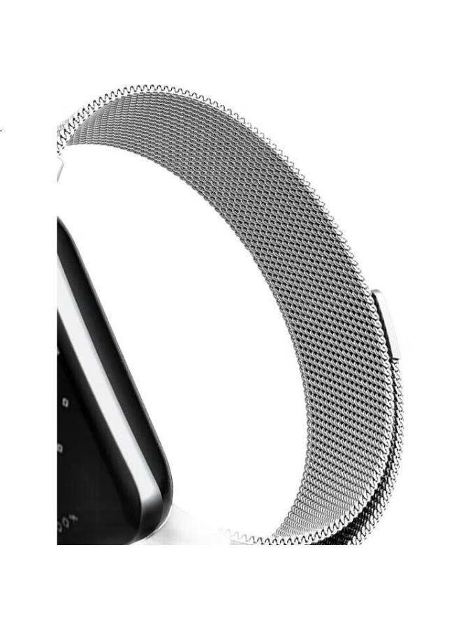CHENSONG Compatible With Xiaomi Mi Band 7 Pro Wristband, Xiaomi Mi Band 7 Pro Strap, Metal Magnetic Detachable Milanese Replacement Band, Smart Band Accessory, Silver - Image 1