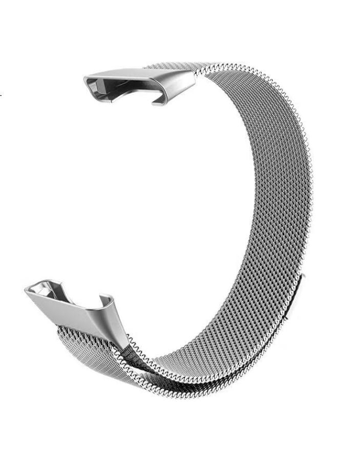 CHENSONG Compatible With Xiaomi Mi Band 7 Pro Wristband, Xiaomi Mi Band 7 Pro Strap, Metal Magnetic Detachable Milanese Replacement Band, Smart Band Accessory, Silver - Image 2