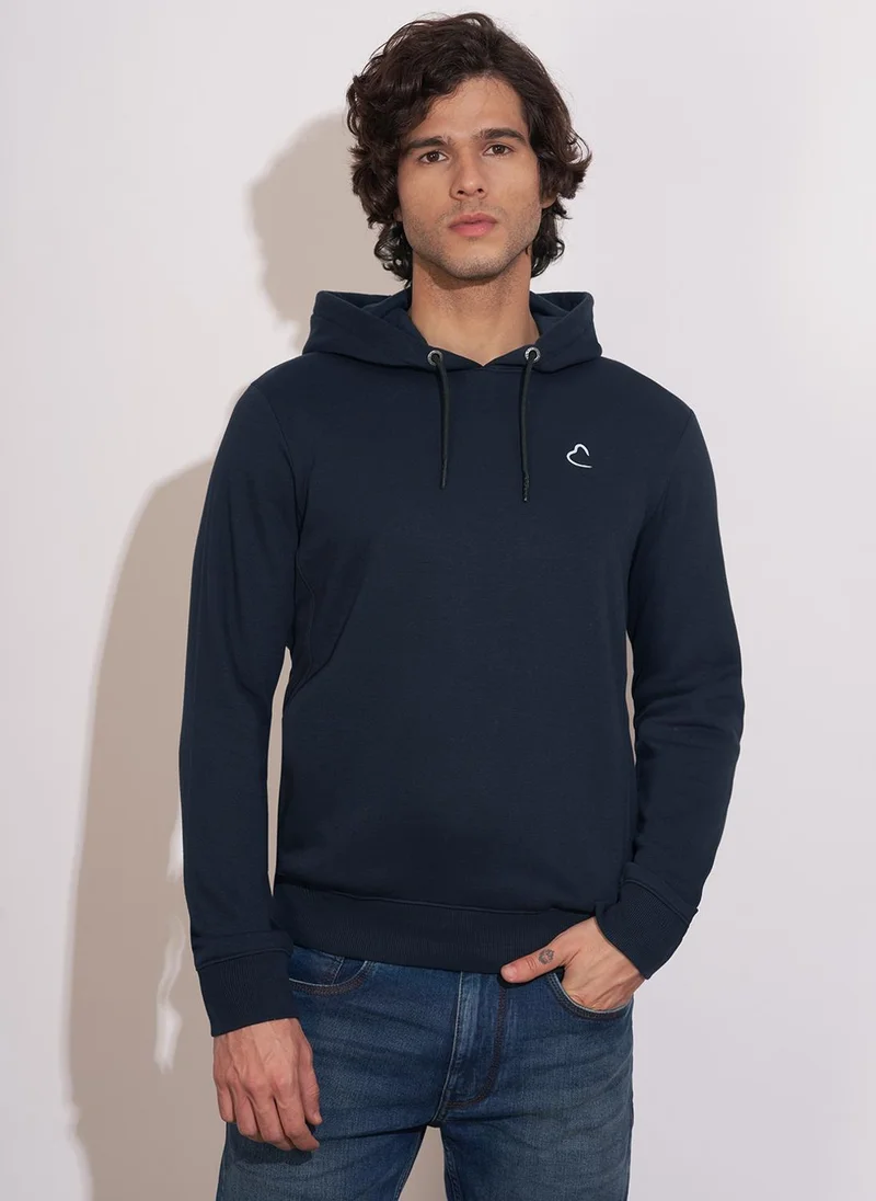 Being Human Brand Logo Hooded Long Sleeves Regular Fit T-shirt
