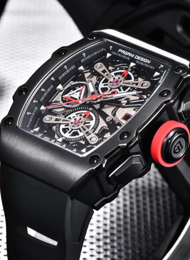 PAGANI DESIGN Men's quartz watch, men's stainless steel waterproof watch, business watch, travel watch PD--YS011 black - Image 2