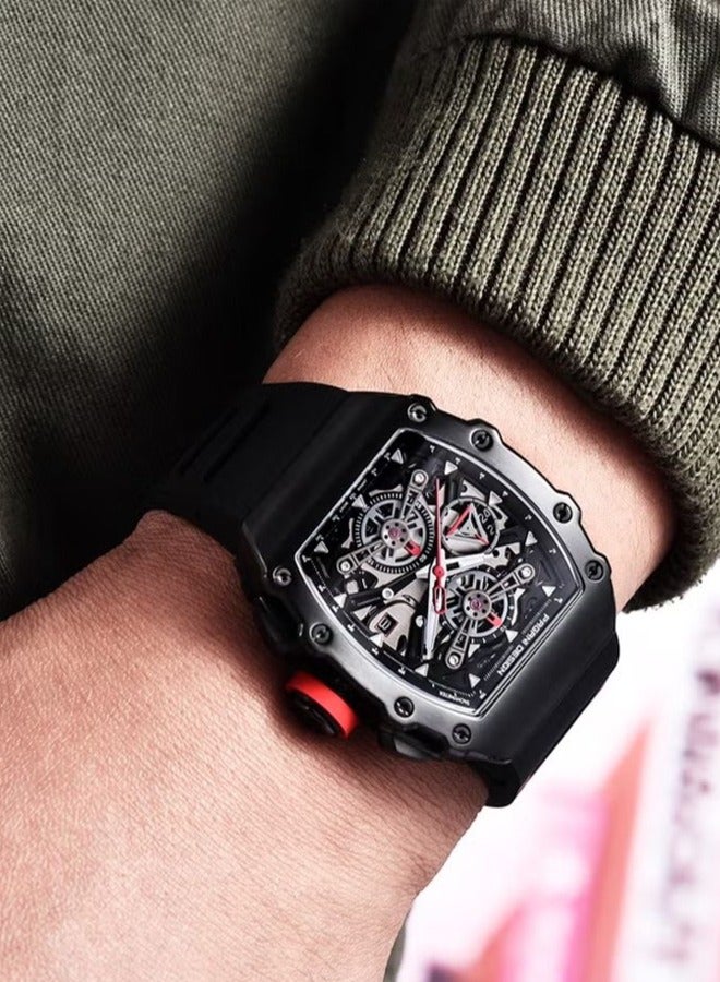 PAGANI DESIGN Men's quartz watch, men's stainless steel waterproof watch, business watch, travel watch PD--YS011 black - Image 4