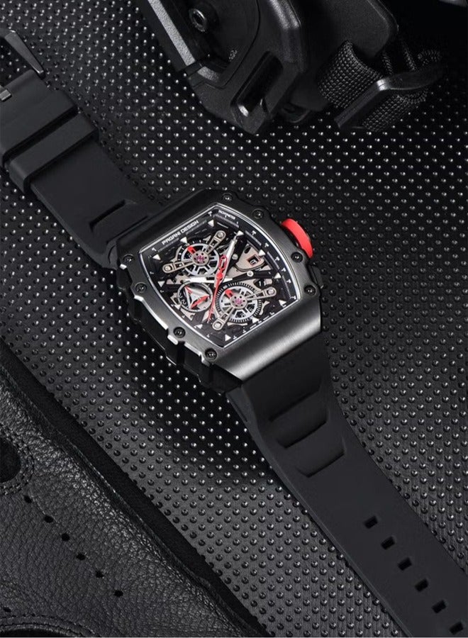 PAGANI DESIGN Men's quartz watch, men's stainless steel waterproof watch, business watch, travel watch PD--YS011 black - Image 5