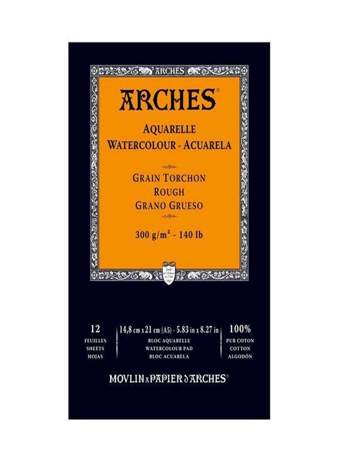 CANSON Arches Rough Pressed Cotton100%-14.8*21cm-300g-12paper