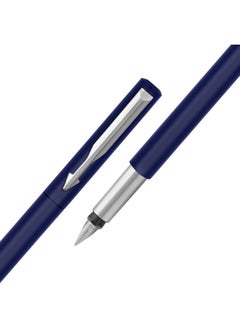 PARKER Vector Standard Chrome Trim Calligraphy Fountain Pen | Blue Body Color With 4 Ink Cartridges (2 Blue + 2 Black) | Gift For Artists | Perfect For Creative Endeavors  - Image 4