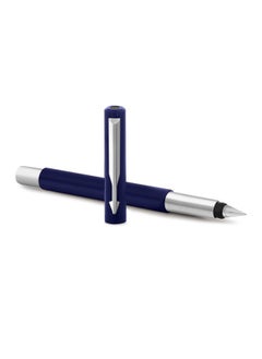 PARKER Vector Standard Chrome Trim Calligraphy Fountain Pen | Blue Body Color With 4 Ink Cartridges (2 Blue + 2 Black) | Gift For Artists | Perfect For Creative Endeavors  - Image 2