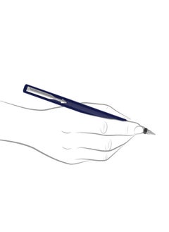 PARKER Vector Standard Chrome Trim Calligraphy Fountain Pen | Blue Body Color With 4 Ink Cartridges (2 Blue + 2 Black) | Gift For Artists | Perfect For Creative Endeavors  - Image 3
