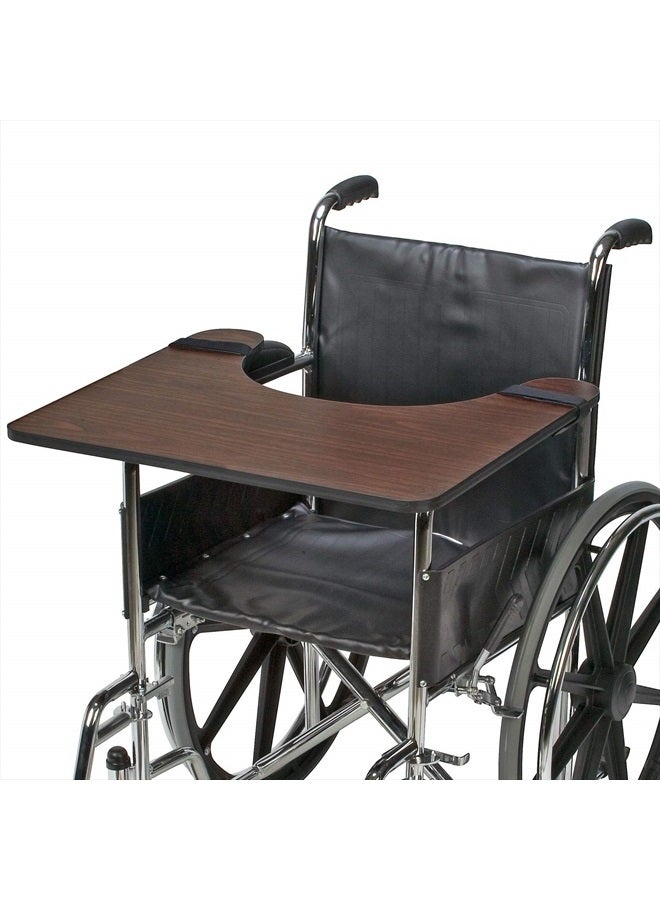 DMI Wood Wheelchair Lap Tray, Wheelchair Tray, Removable Wheelchair Tray Table, Wheelchair Table Tray for Seniors, Hardwood, 1 Count - Image 1