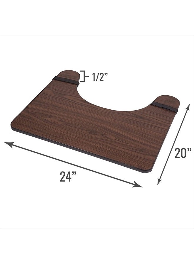 DMI Wood Wheelchair Lap Tray, Wheelchair Tray, Removable Wheelchair Tray Table, Wheelchair Table Tray for Seniors, Hardwood, 1 Count - Image 5