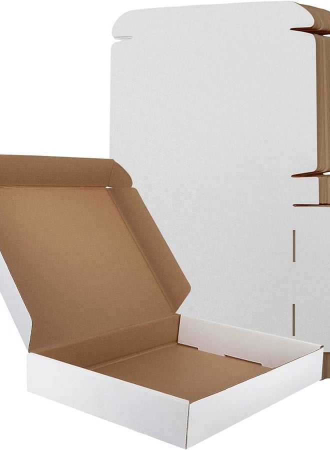RLAVBL Cardboard Shipping Boxes 33 x 25.5 x 5 cm, Pack of 25 White Cardboard Boxes - Image 1