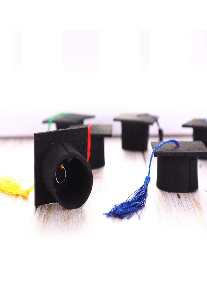 meekoo 12 Pieces 2026 Mini Graduation Cap Mini Graduation Hat with Tassel Small Black Grad Cap Bottle Topper for Party Supply - Image 3
