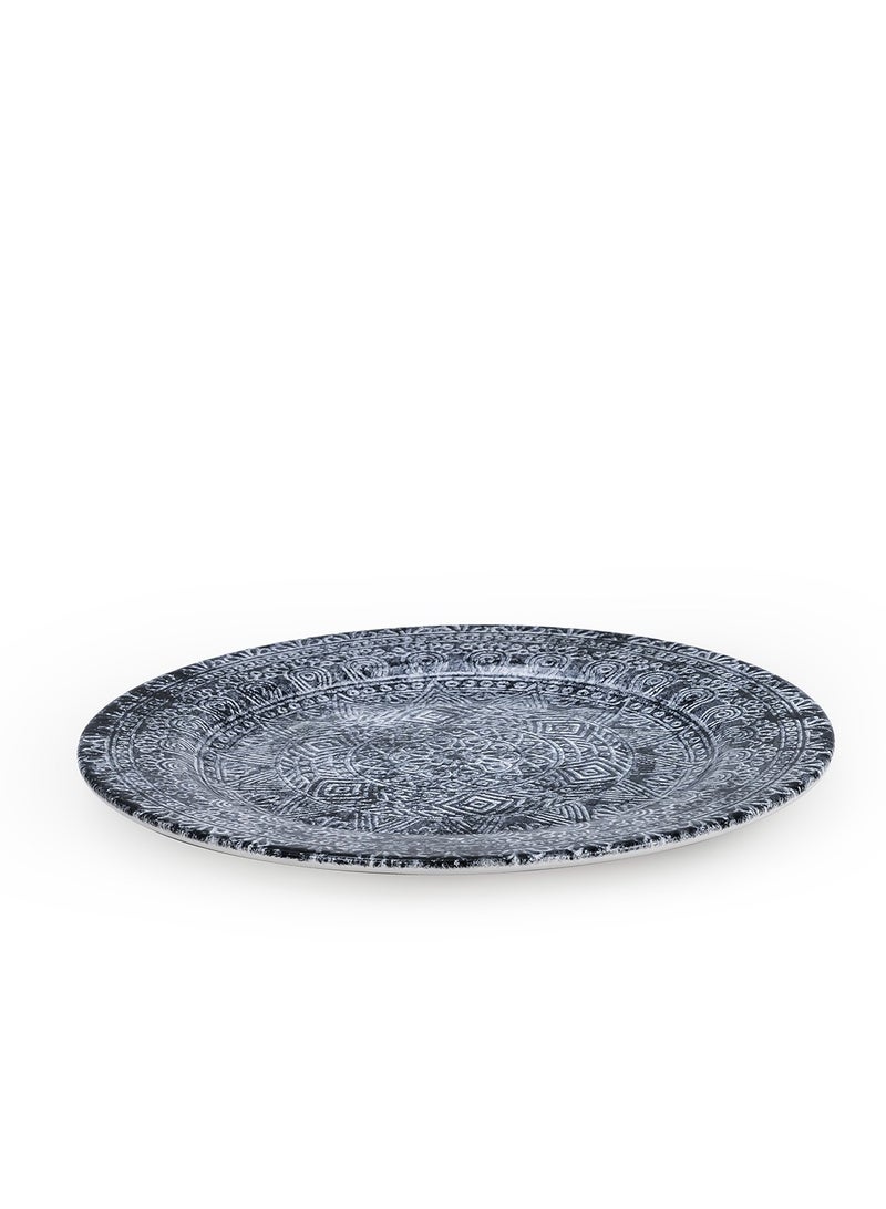 EDESSA Edessa Ceramic Ginko 27Cm Round Dinner Plate, Multicolor (Set of 6)  - Image 2