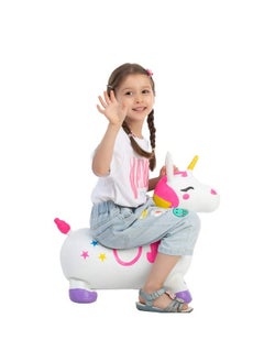 JOYIN Bouncy Unicorn Horse Kids Ride On Bouncer Toddler Girl Bouncing Animal Hopper Inflatable Hopping Toy For Birthday Gift 18 Months 2 3 4 5 Year Old Kids Toddlers Boys Girls  - Image 4