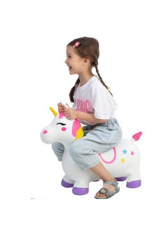 JOYIN Bouncy Unicorn Horse Kids Ride On Bouncer Toddler Girl Bouncing Animal Hopper Inflatable Hopping Toy For Birthday Gift 18 Months 2 3 4 5 Year Old Kids Toddlers Boys Girls  - Image 5