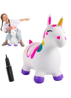 JOYIN Bouncy Unicorn Horse Kids Ride On Bouncer Toddler Girl Bouncing Animal Hopper Inflatable Hopping Toy For Birthday Gift 18 Months 2 3 4 5 Year Old Kids Toddlers Boys Girls  - Image 2