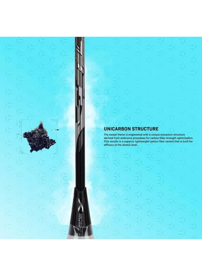 Hundred  Hundred Nuclear 78 Carbon Fibre Unstrung Badminton Racket With Full Racket Cover  | Best Price UAE