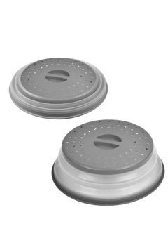 Y&D 2 Pack Microwave Splatter Cover Vented Collapsible Food With Easy Grip Handle Dishwasher-Safe BPA-Free Silicone&Plastic 10.5 Round  - Image 5
