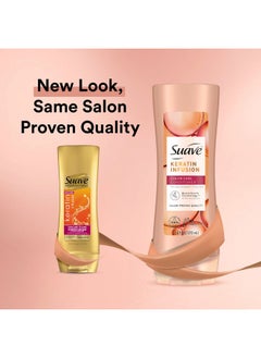 Suave Suave Shampoo and Conditioner Set, Keratin Infusion, Color Care -Keratin Hair Treatment, Detangler & Frizz Control, 12.6 Oz Ea (2 Piece Set)  - Image 4