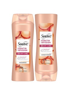 Suave Suave Shampoo and Conditioner Set, Keratin Infusion, Color Care -Keratin Hair Treatment, Detangler & Frizz Control, 12.6 Oz Ea (2 Piece Set)  - Image 1