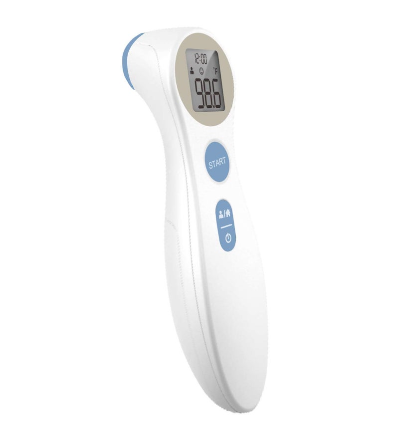 SPONIX Digital Forehead Thermometer - Infrared - White (Body Temperature Reader, Lightweight, Compact) - Image 1