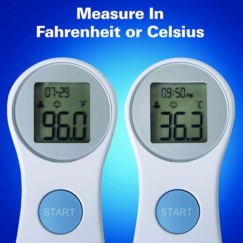 SPONIX Digital Forehead Thermometer - Infrared - White (Body Temperature Reader, Lightweight, Compact) - Image 4