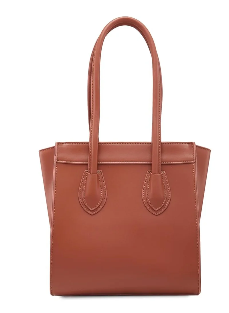 CAPRESE Caprese Georgia Satchel, Brown-Medium | Self-Designed Handbag for Women with Secure Top Zip | Perfect for Casual & Daily Use