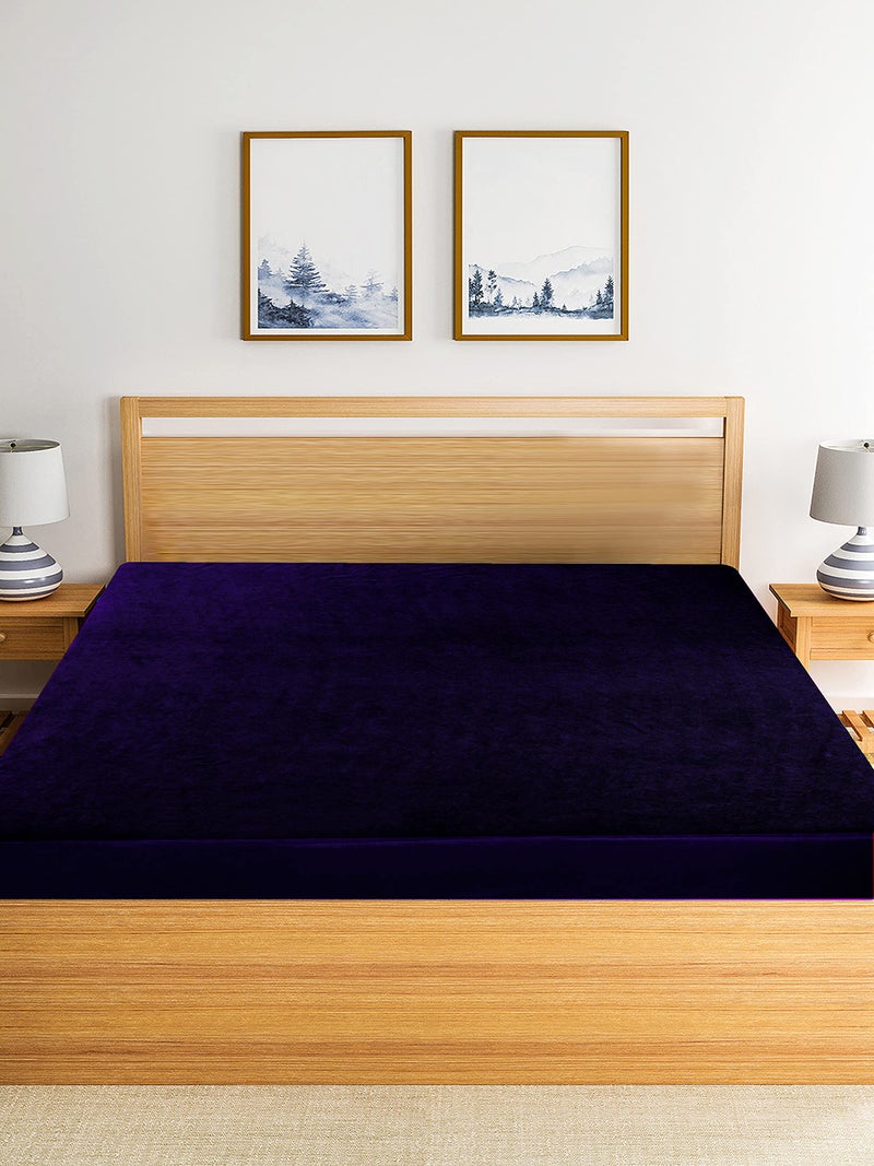 VYBBA 100% Waterproof Terry Cotton Ultra Soft Fitted Twin Size Mattress Protector,Breathable, Hypoallergenic Bed Cover, Mattresses Cover (75X48 inch | 6.3x4 feet_ Navy Blue) - Image 2
