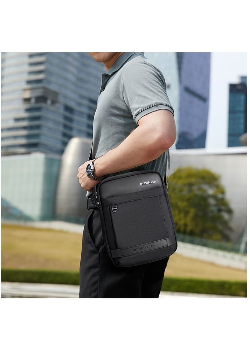 ARCTIC HUNTER Sling Bag for Men Water Resistant Anti Theft Crossbody Daypack Bag for Travel Office Business K00162 Black  - Image 2