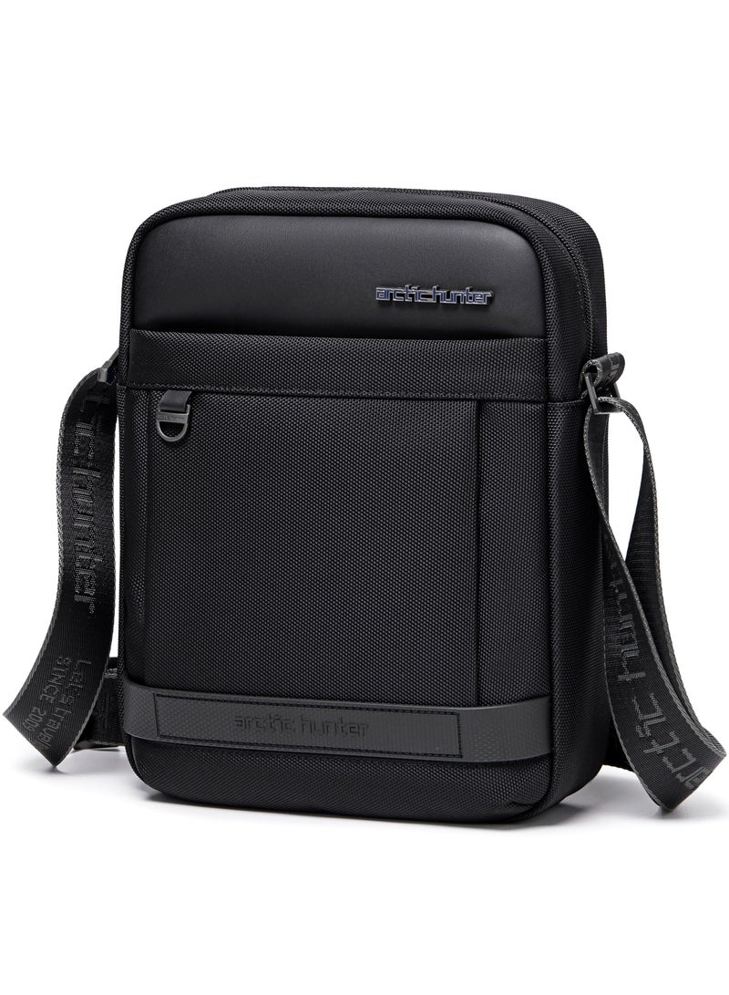 ARCTIC HUNTER sling bag for men water resistant anti theft crossbody daypack bag for travel office business k00162 black - Image 1